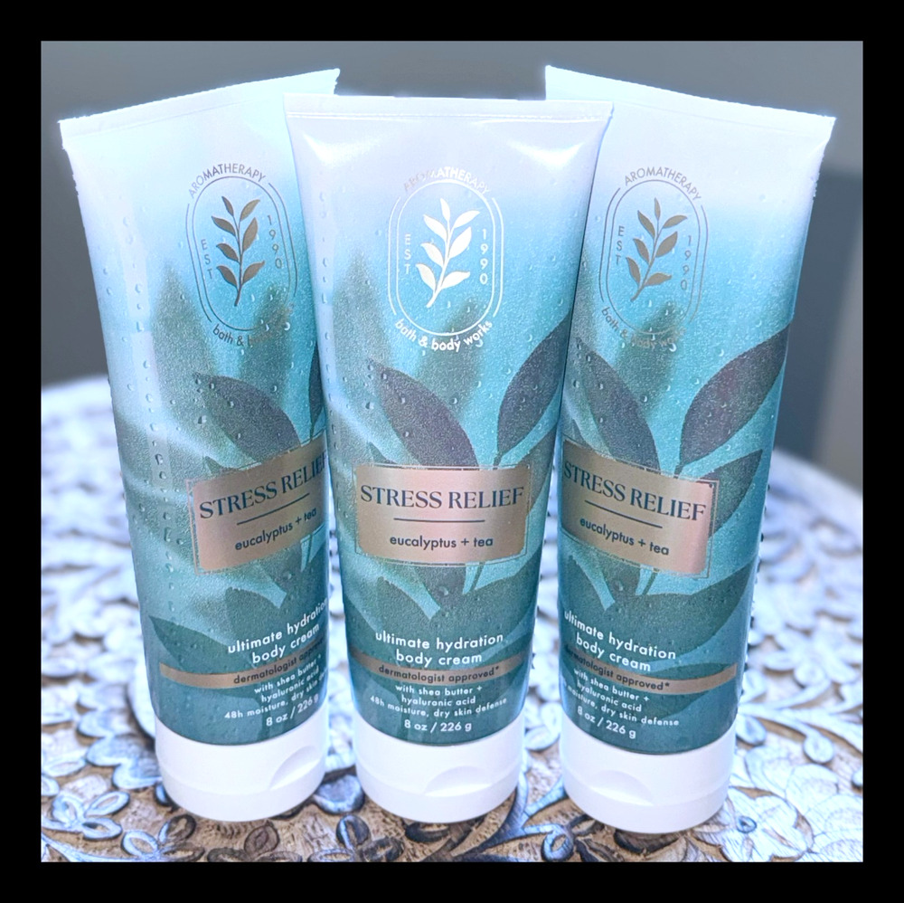 Bath & Body Works Eucalyptus + Tea Aroma Ultimate Hydration Body Cream x3